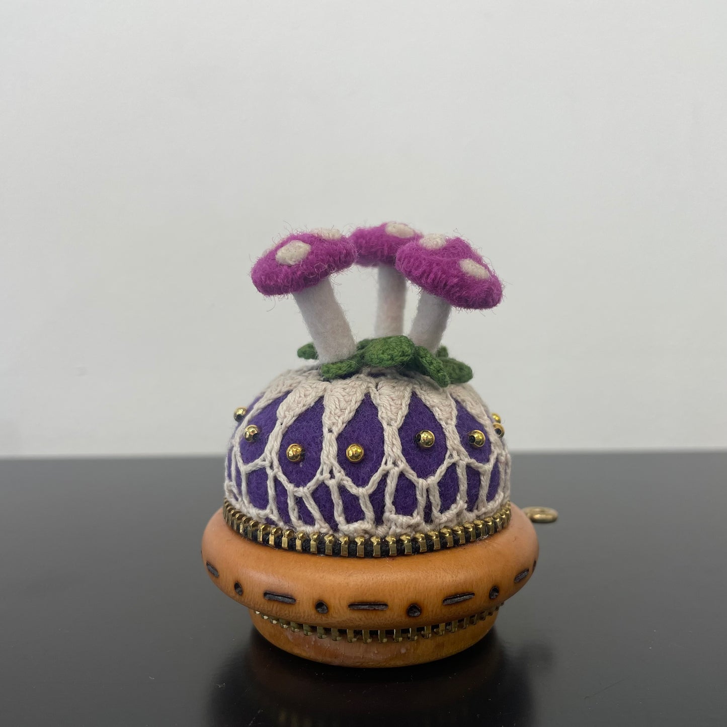 Toadstool Pincushions with Mushroom Pins by Odile Gova