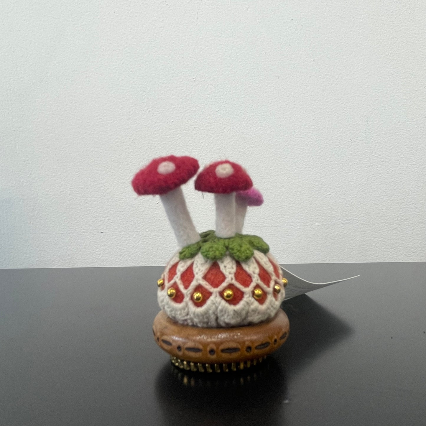 Toadstool Pincushions with Mushroom Pins by Odile Gova