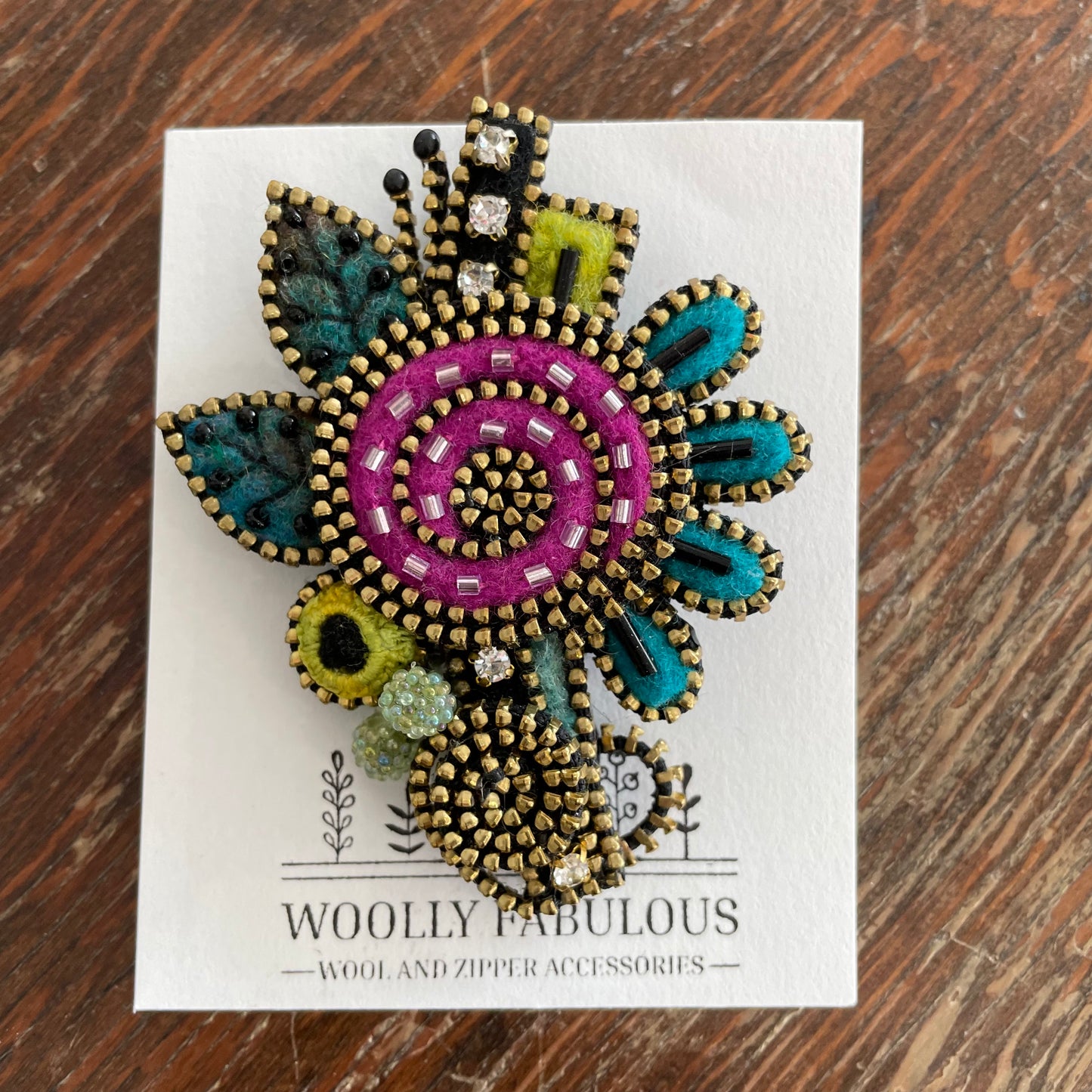 Fancy Abstract Flower Brooch by Odile Gova