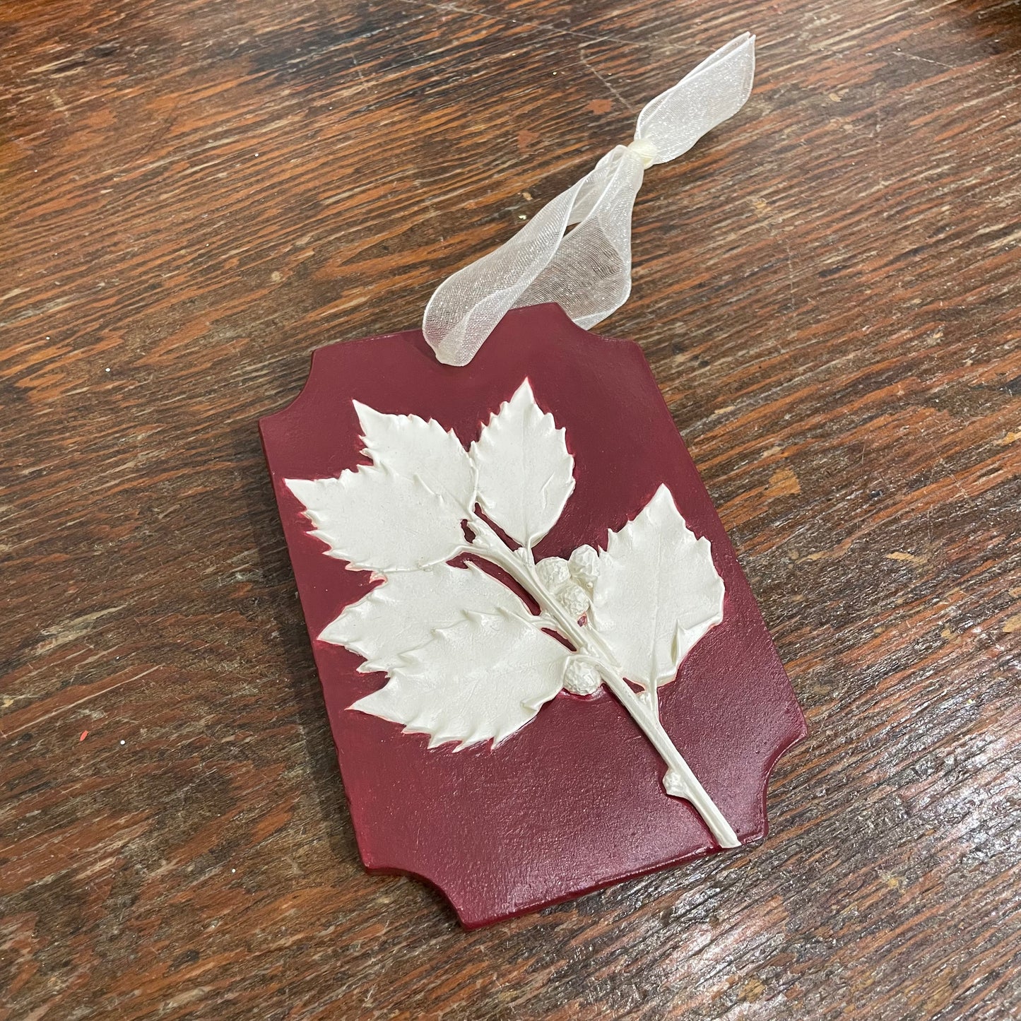 Holly ornaments - Wedgwood Style by Rebecca Fortin