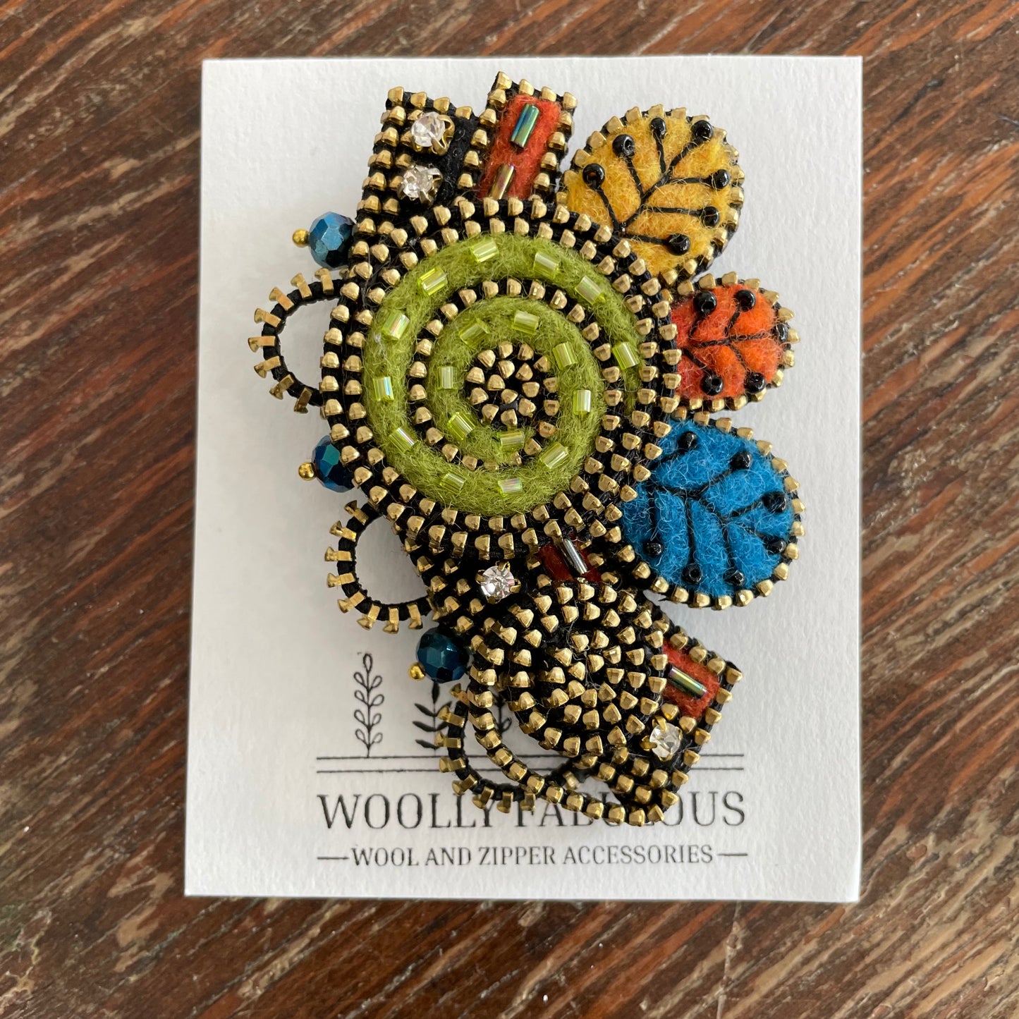 Fancy Abstract Flower Brooch by Odile Gova