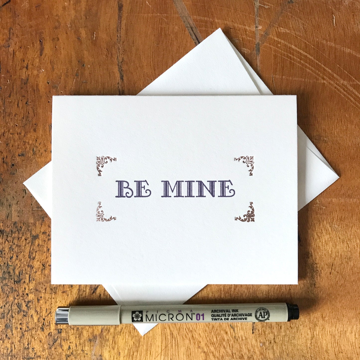 Be Mine Letterpress Card by Jacquie Sullivan