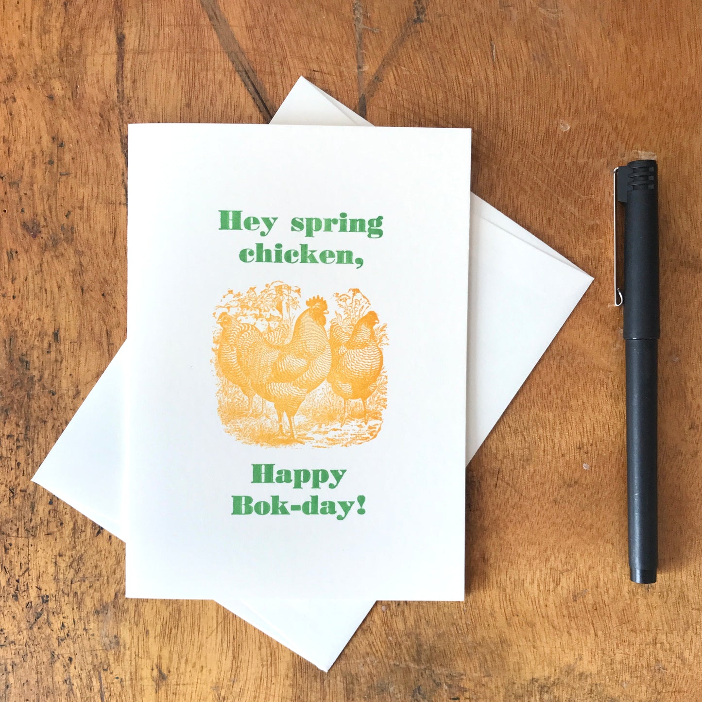 Hey Spring Chicken Birthday Card by Jacquie Sullivan