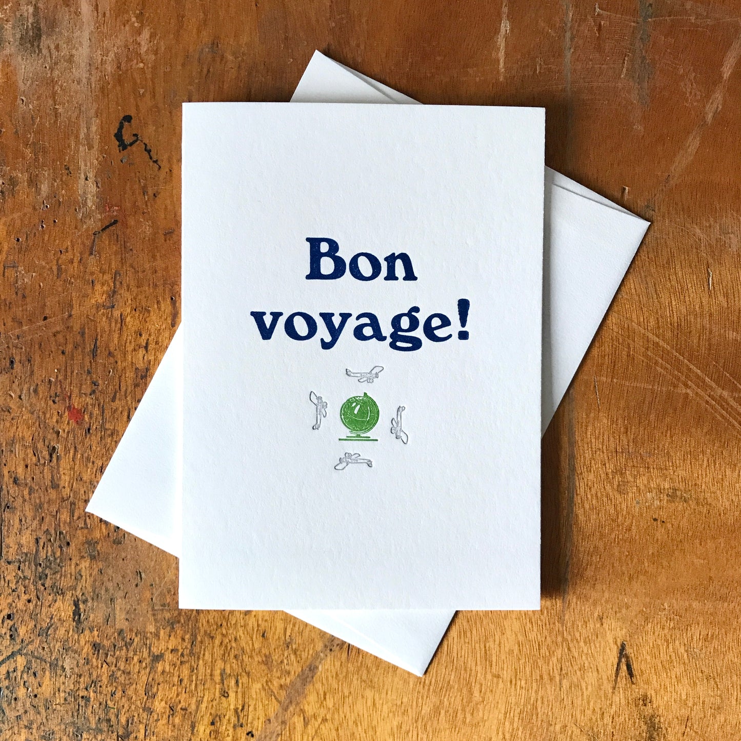 Bon Voyage Letterpress Card by Jacquie Sullivan