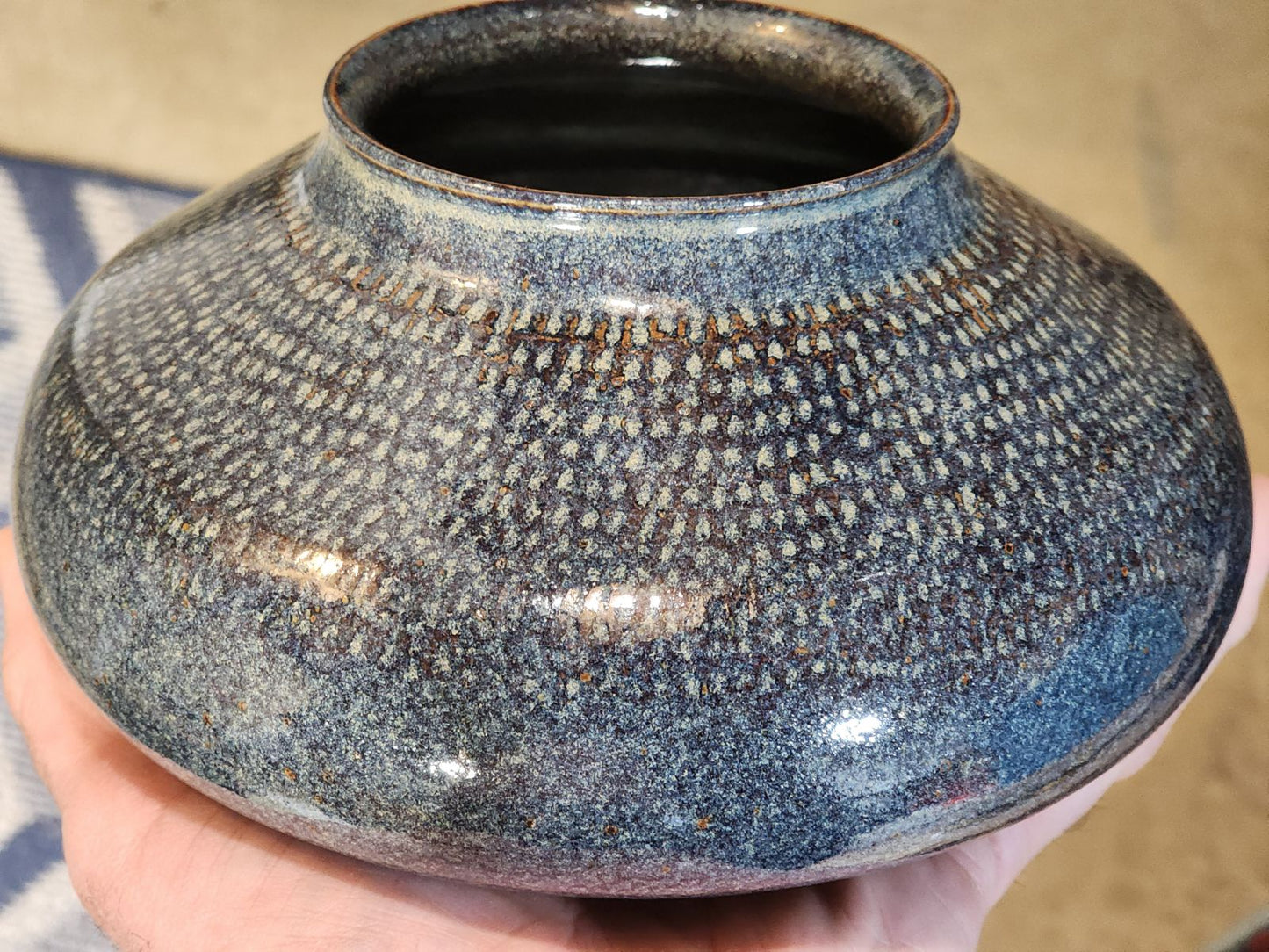 Textured Low Vase by Doug Johnson