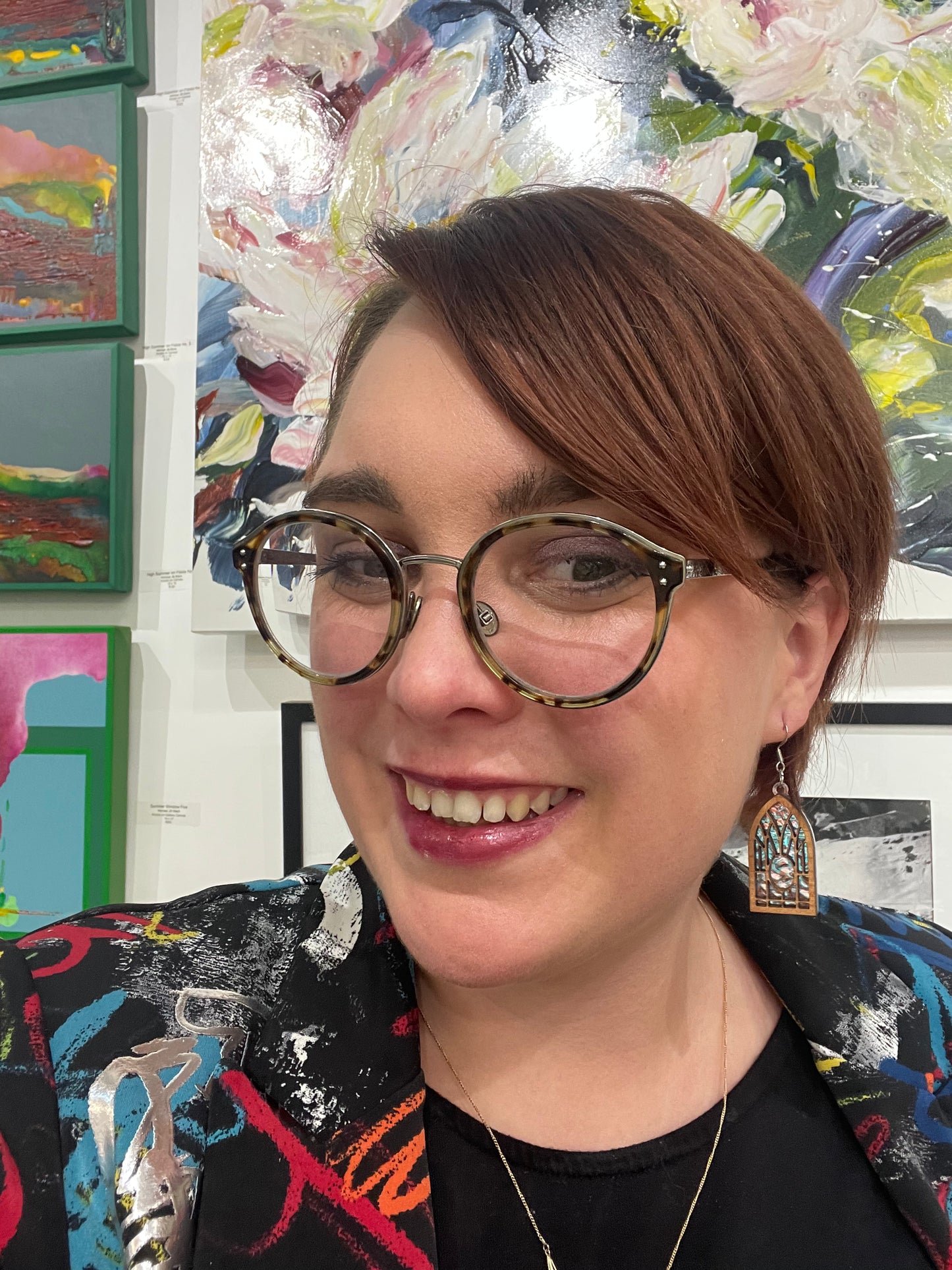 Stained Glass Window Earring by Sydney