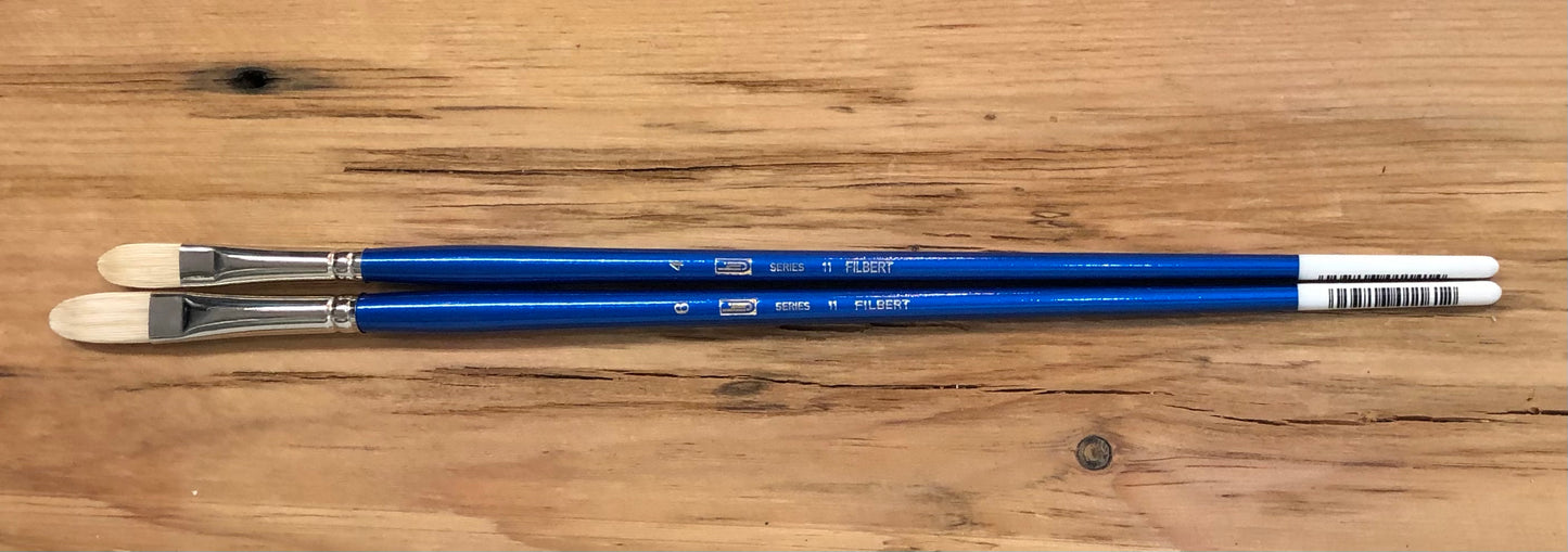 H.J Finest Hog Bristle Brush - Filbert, Series 11