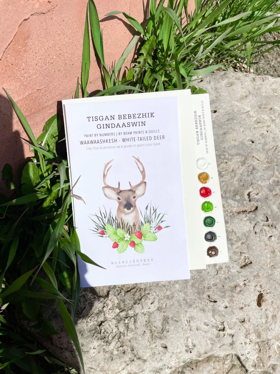 Tisgan Bebezhik Gindaaswin : Peinture par numéros - Cerf de Virginie
