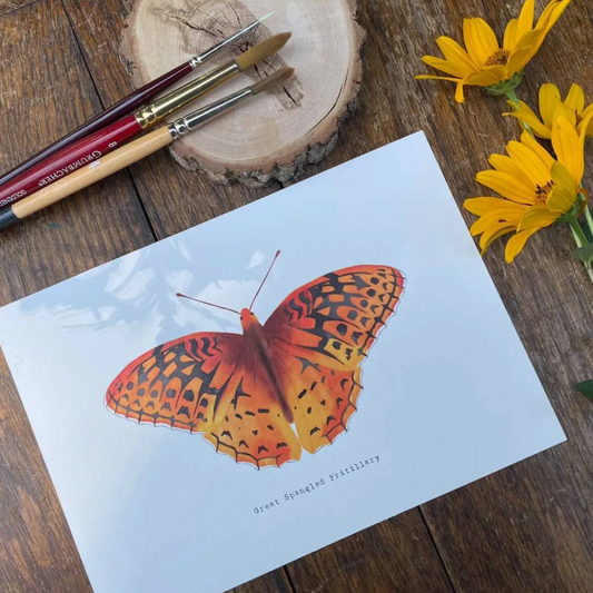 Tisgan Bebezhik Gindaaswin: Paint by Number - Great Spangled Fritillary