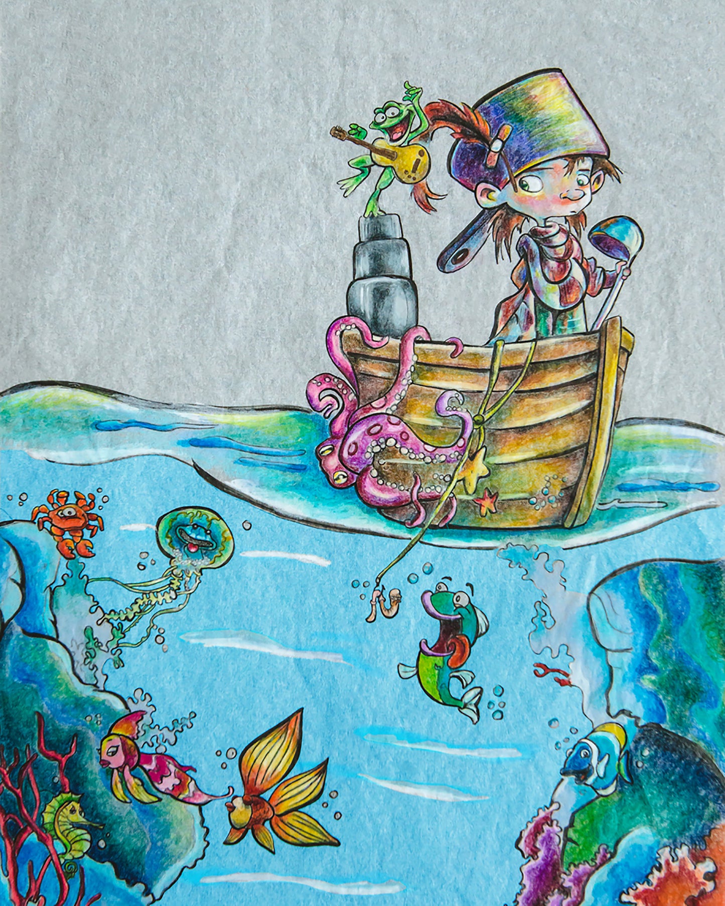 Tommy On A Boat by Shannie Van Buren
