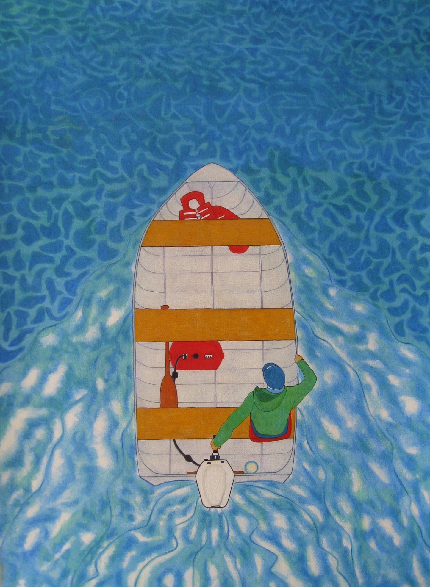 Skimming The Lake Print by Kevin J Harper