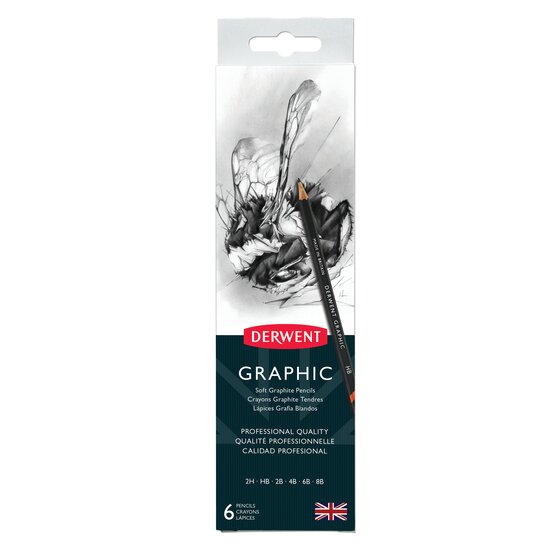 Derwent 6 pencil set with sharpener