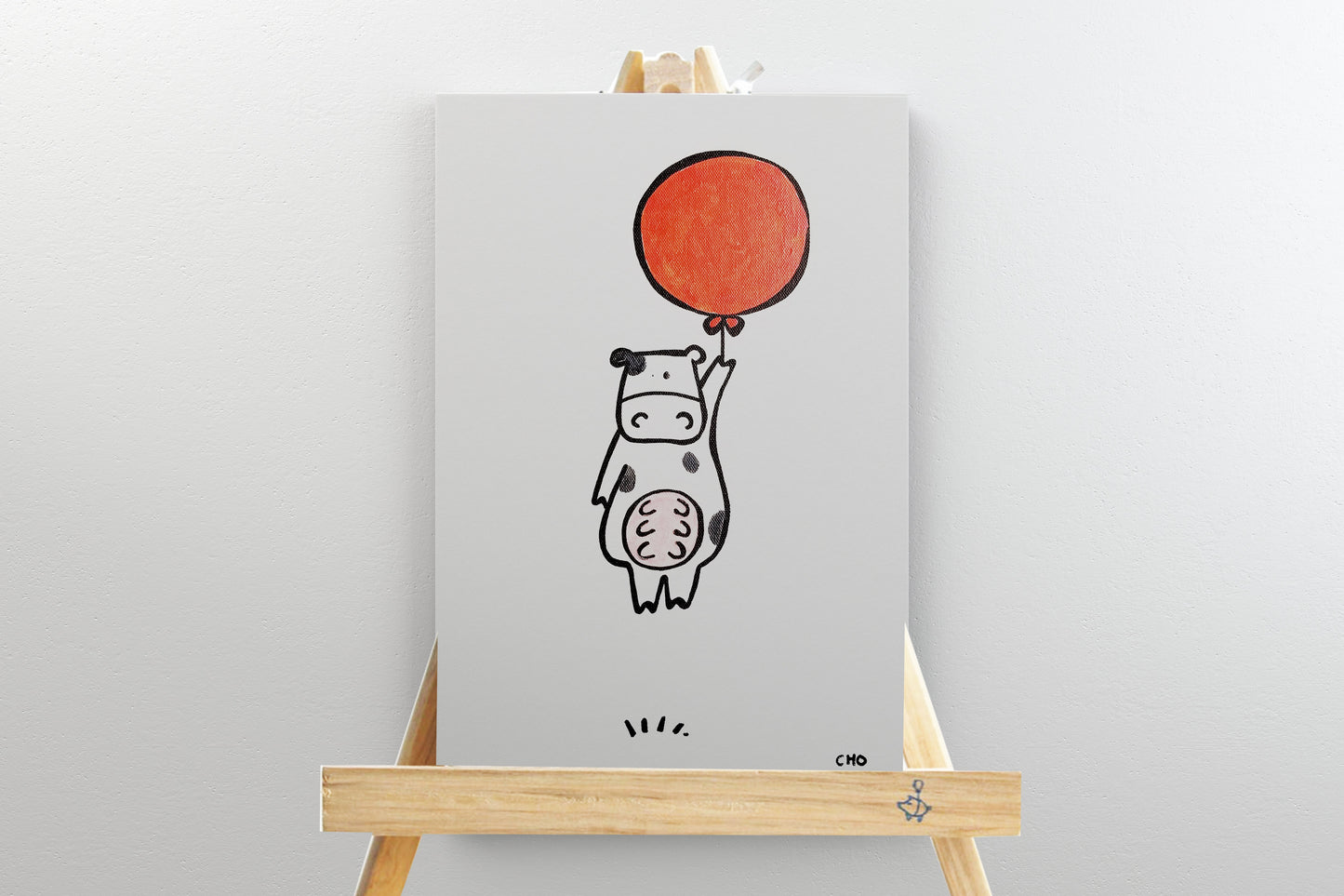 Mini Moo with Easel by Wendy Cho, Once Upon a Design