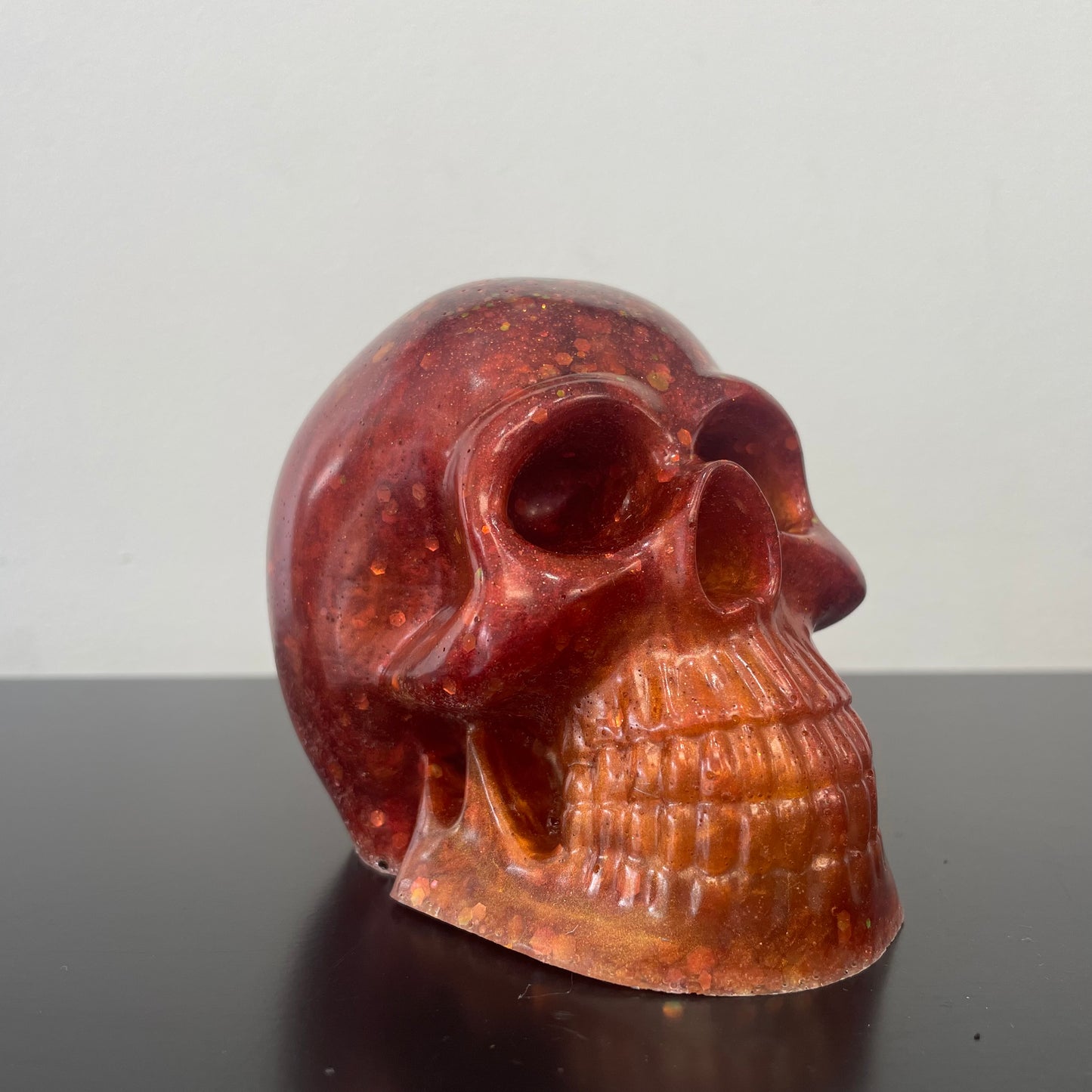 Resin Skulls by Mary Perkins