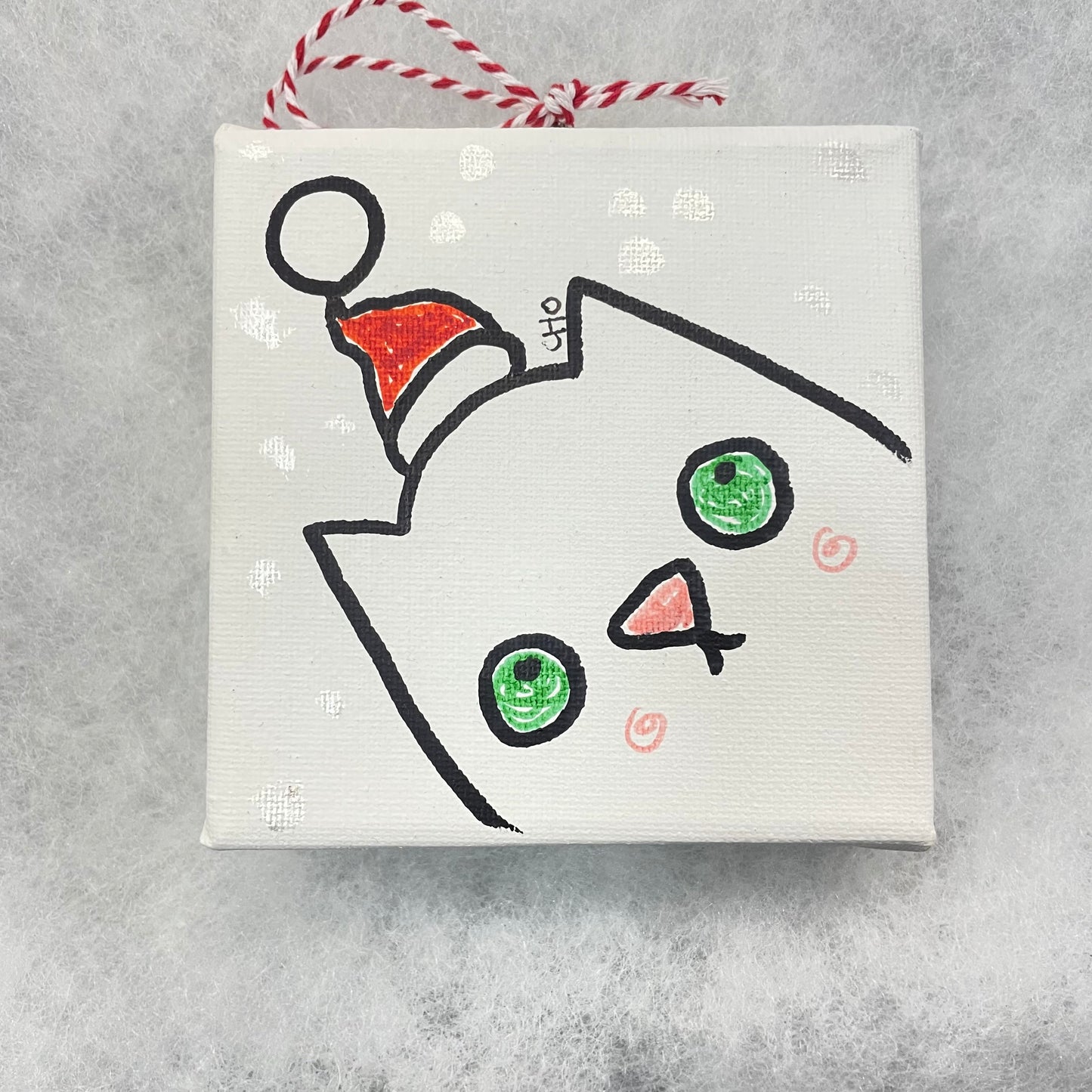 Canvas Christmas Ornaments by Wendy Cho