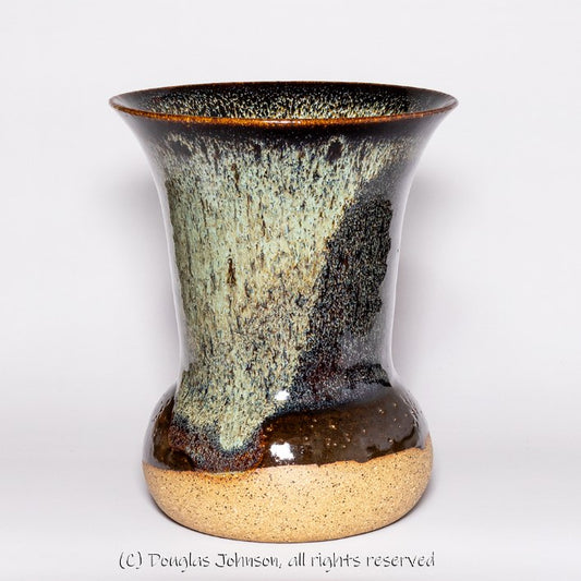 Metallic & Exposed Clay Vase by Doug Johnson