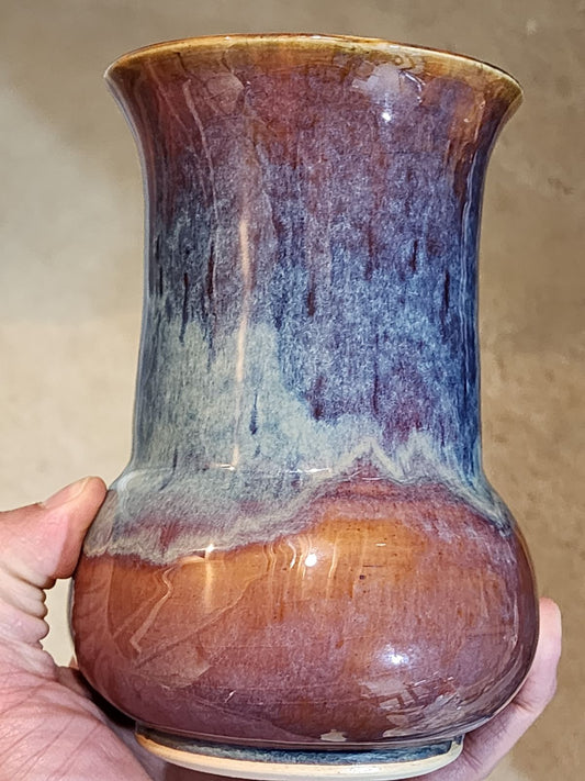 Red and Blue Melt Vase by Doug Johnson