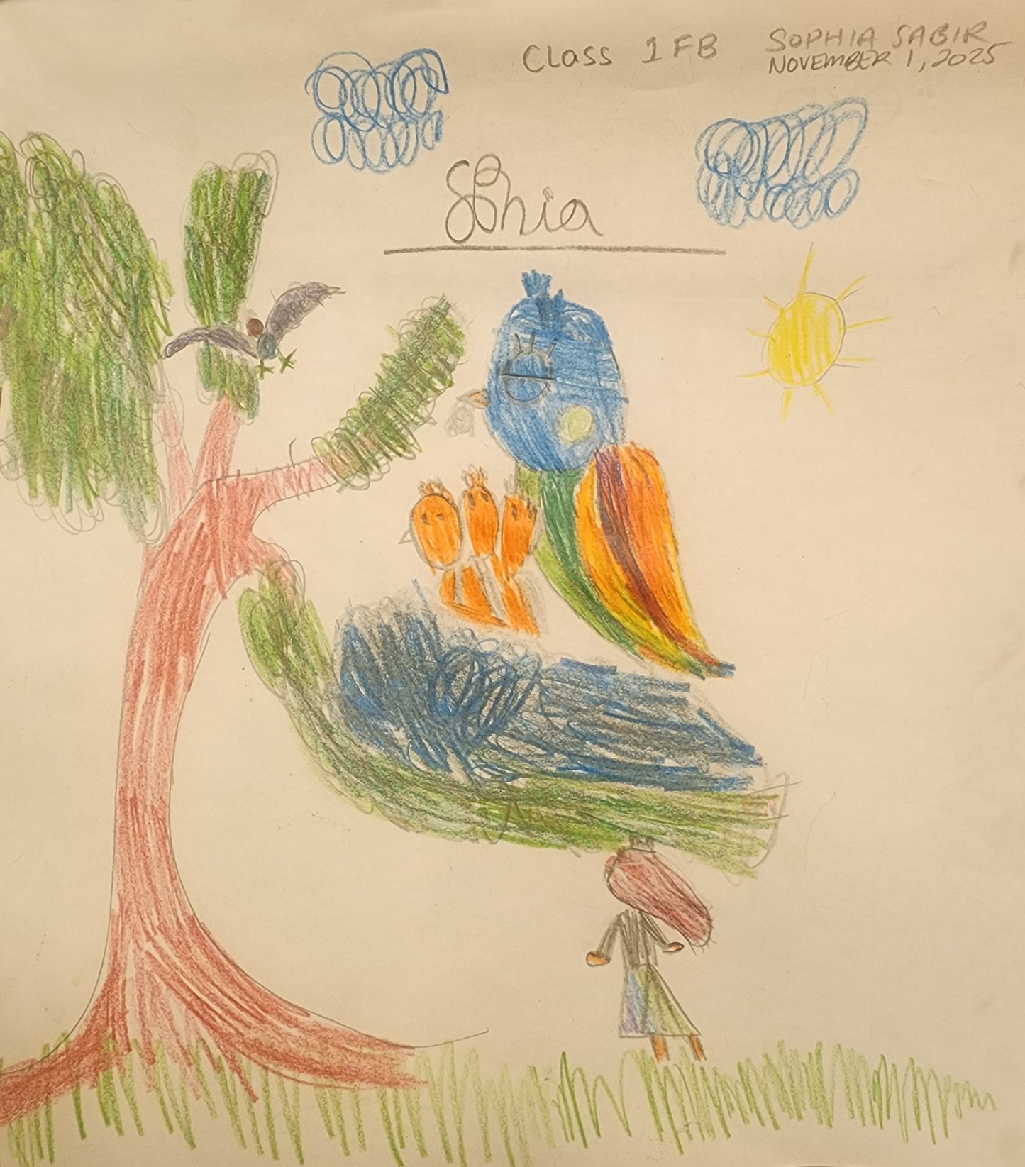 Birds of A Girl by Sophia - Kids Juried Art Show