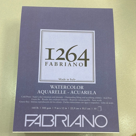 Fabriano Watercolour Paper Pad - 9x12