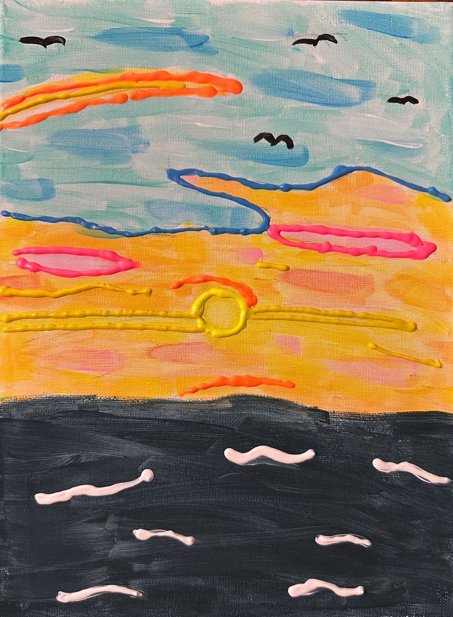 Camping Sunset by Briar - Kids Juried Art Show
