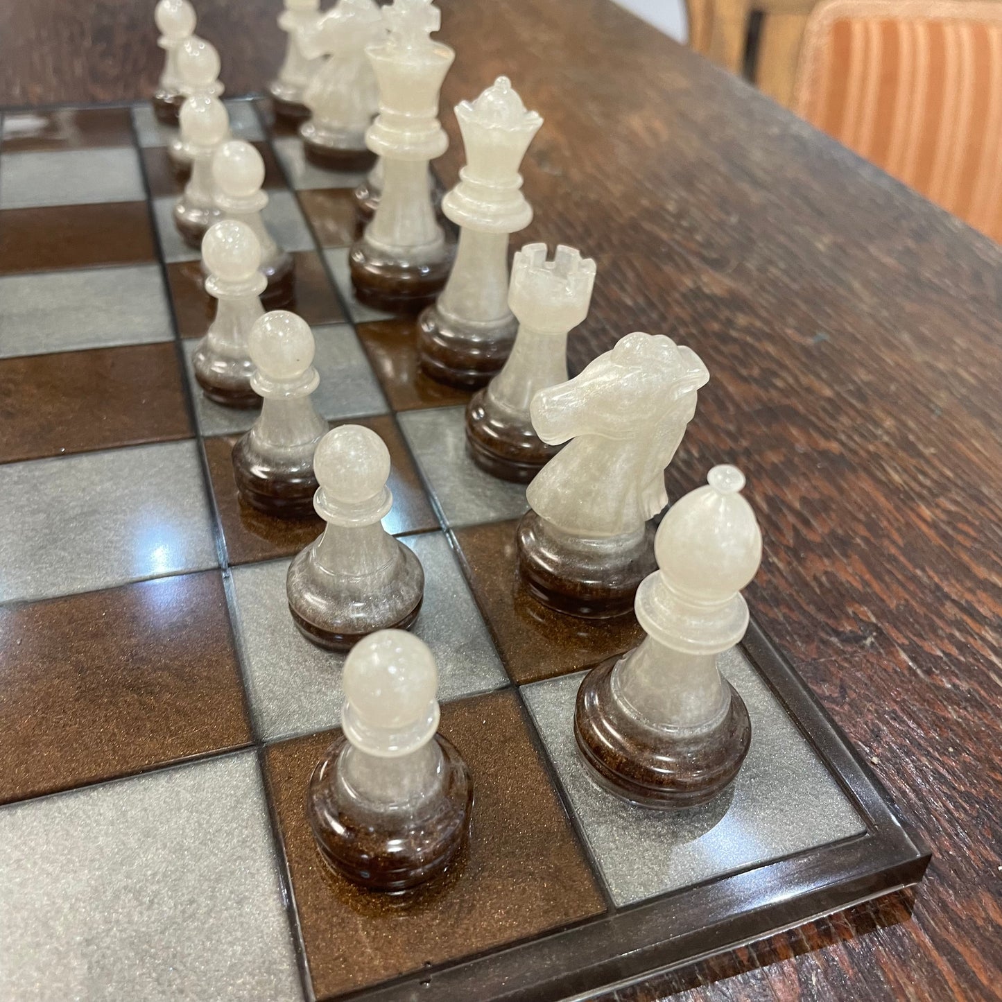 “Coffee Time” Chess Set by Mary Perkins