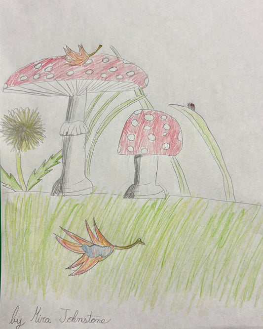 Fall Mushrooms by Mira - Kids Juried Art Show