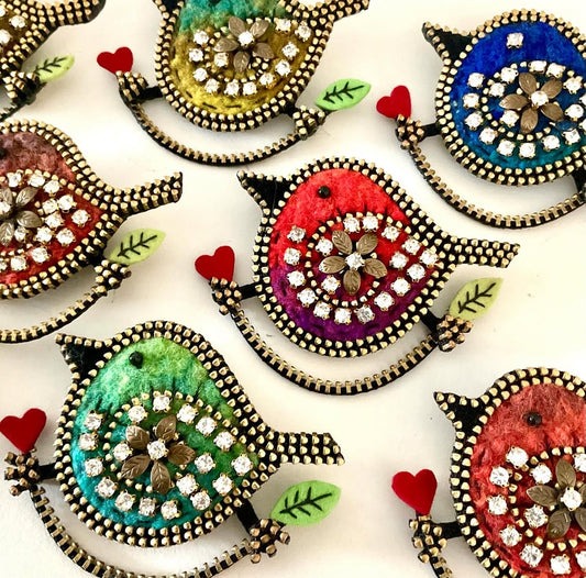 Bird Brooch by Odile Gova