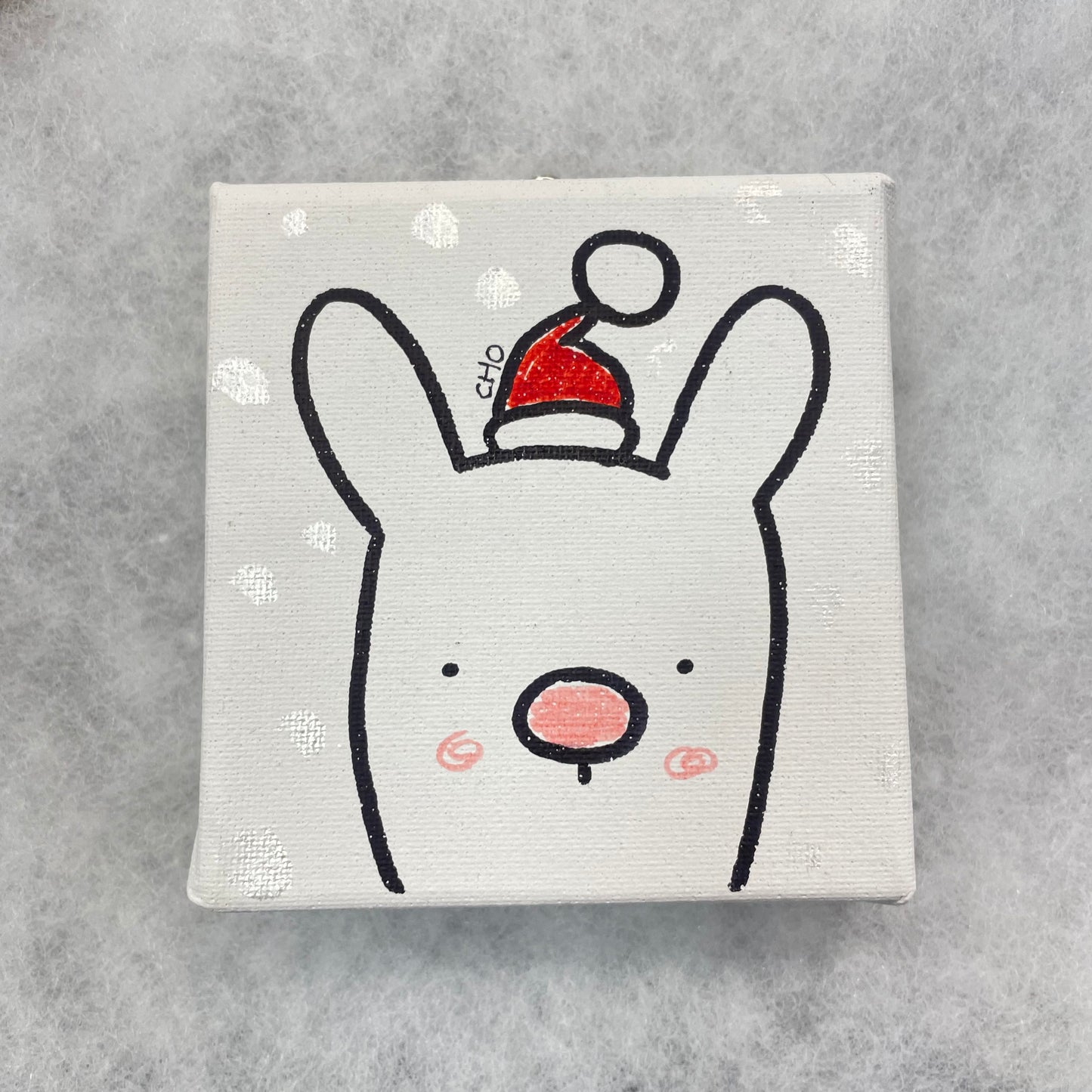 Canvas Christmas Ornaments by Wendy Cho