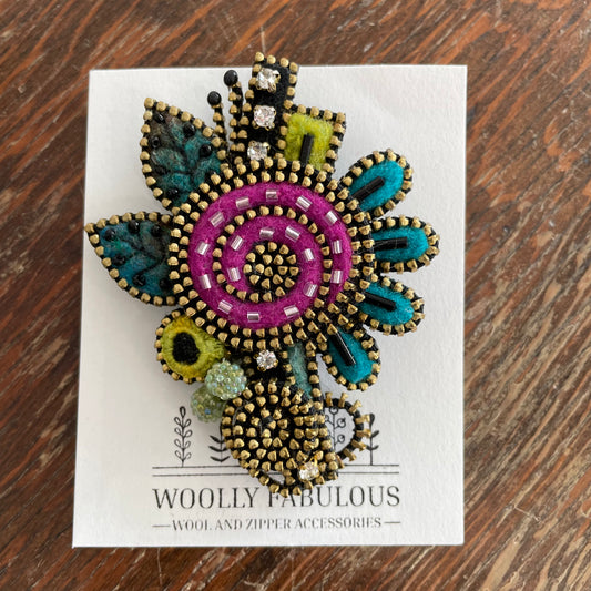 Fancy Abstract Flower Brooch by Odile Gova