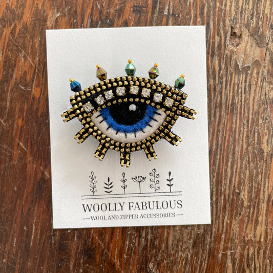 Evil Eye Brooch by Odile Gova