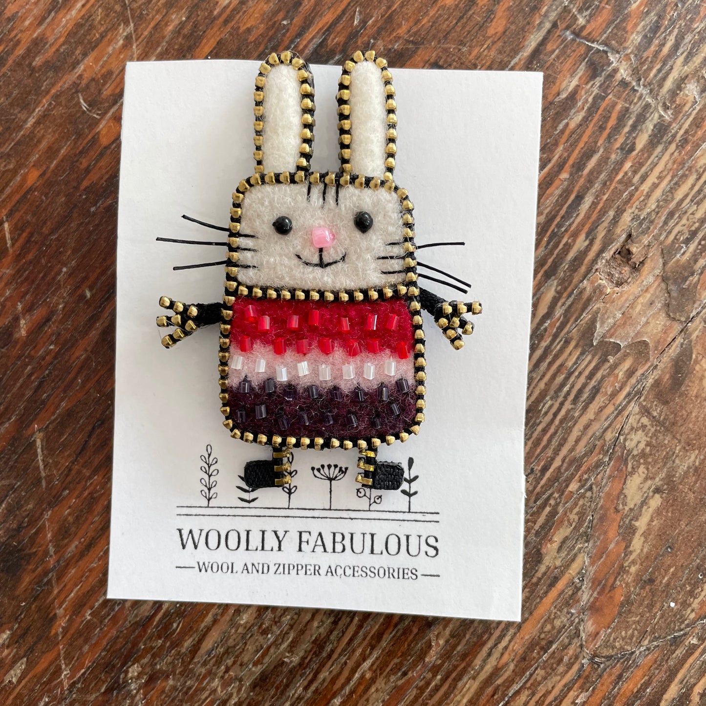 Bunny Brooch by Odile Gova