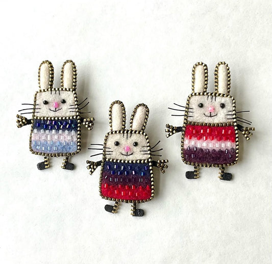 Bunny Brooch by Odile Gova