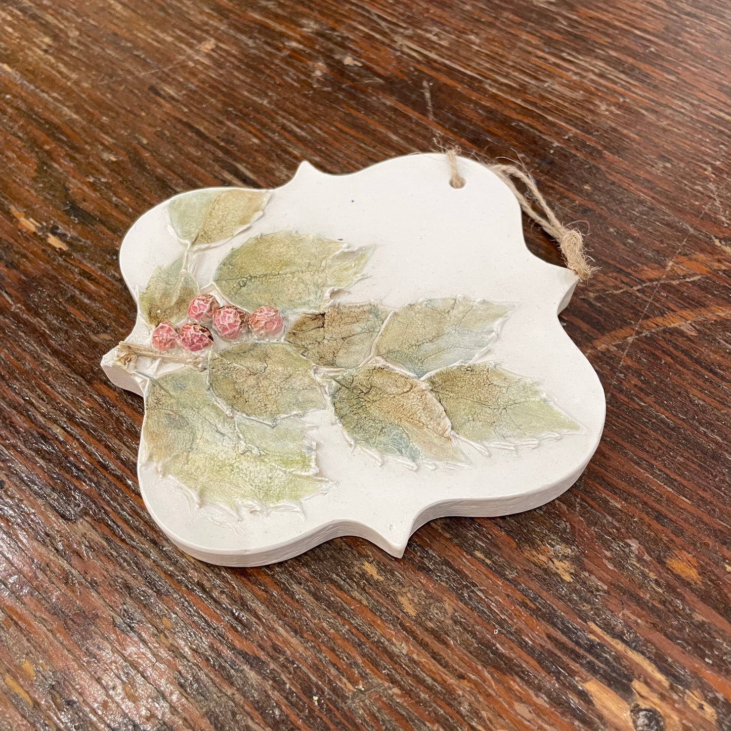 Holly ornaments by Rebecca Fortin