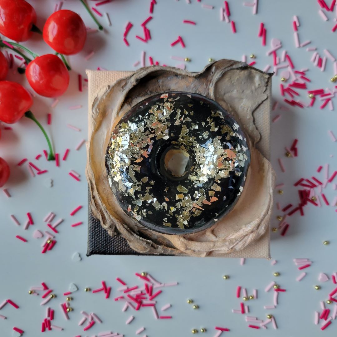 Golden Nutella, Donut Series by Courtney Mixed Studio