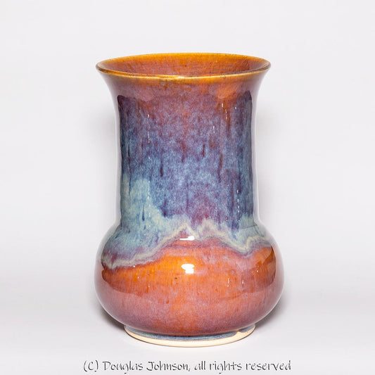 Red and Blue Melt Vase by Doug Johnson
