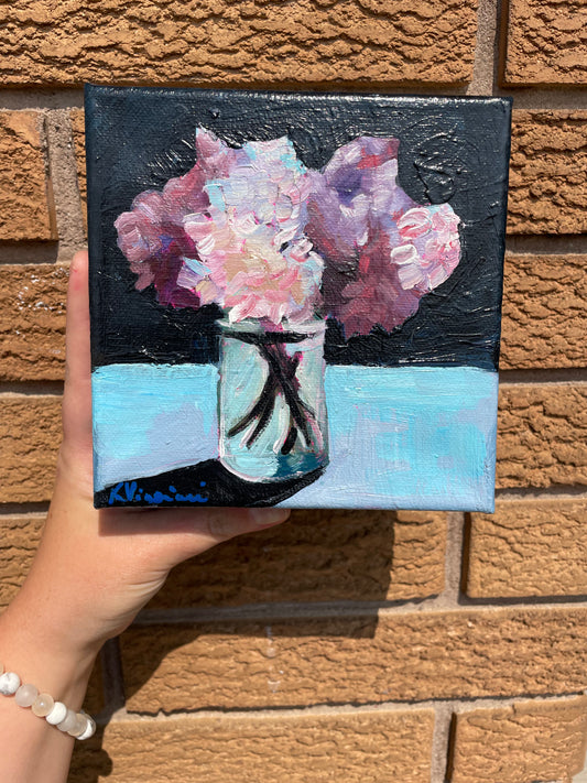 Petite Lilac Still Life by Kerry Viggiani