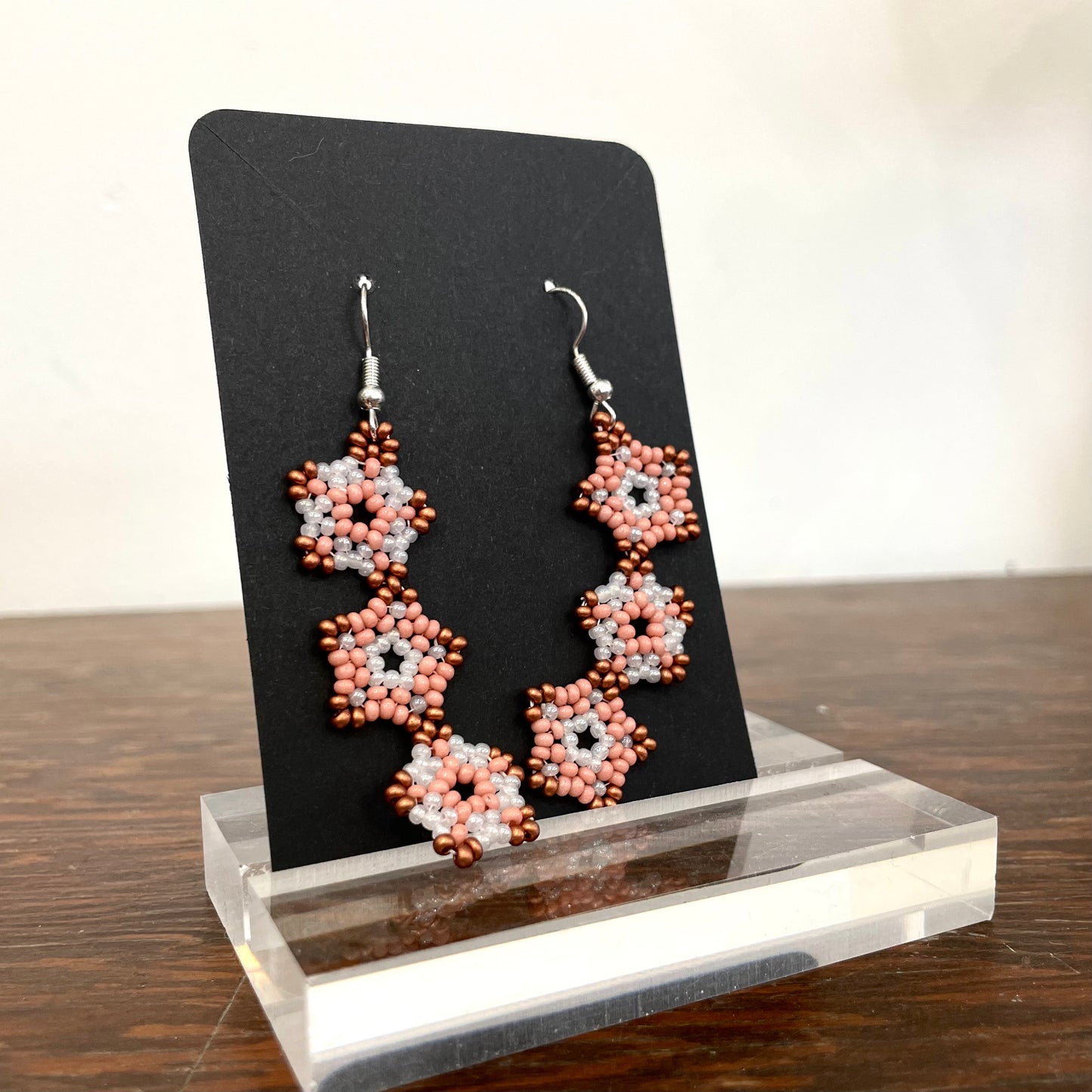 Hand beaded earrings by Olga Vishnyakova