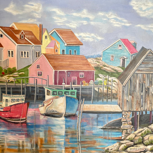 Doreys in the Cove, NS by Lesa Robertson