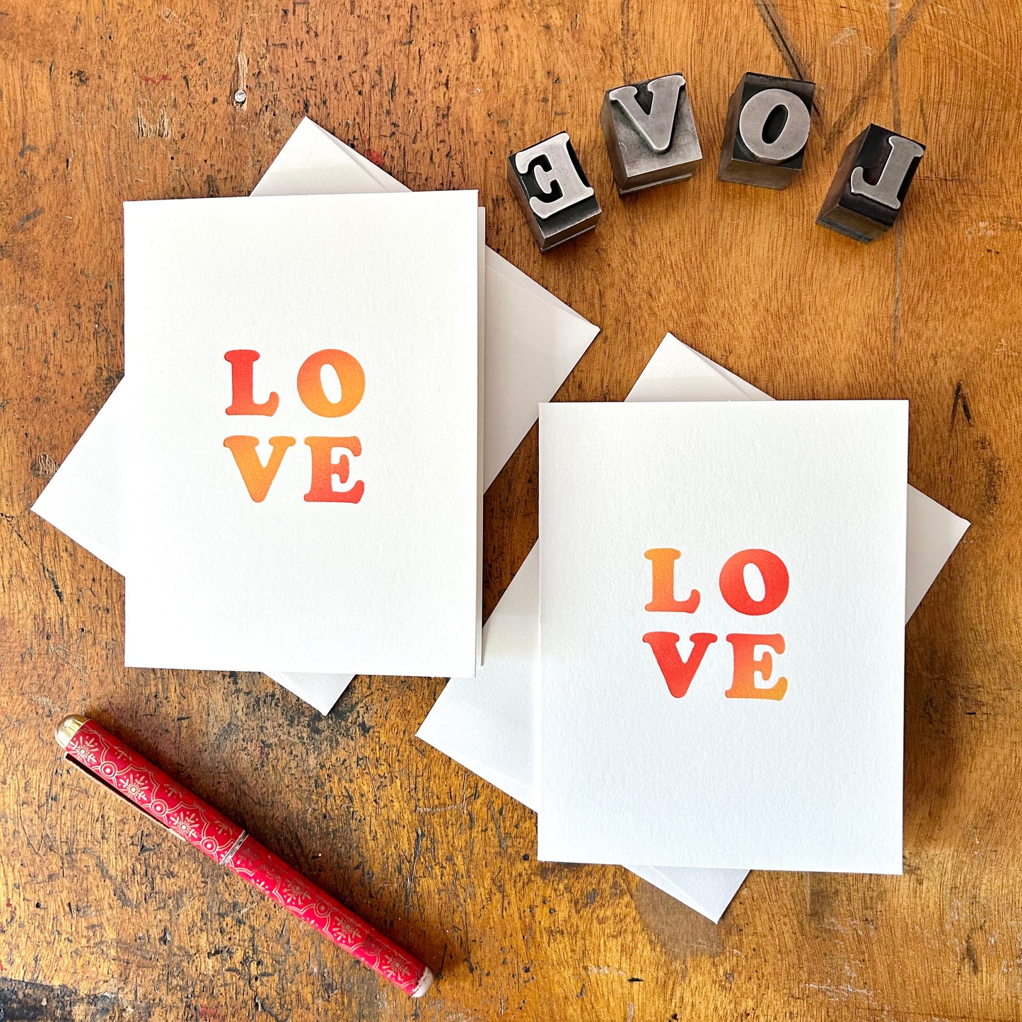 LOVE Letterpress card by Jacquie Sullivan