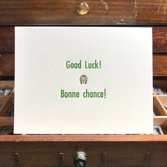 Good Luck!/Bon Chance! Card by Jacquie Sullivan