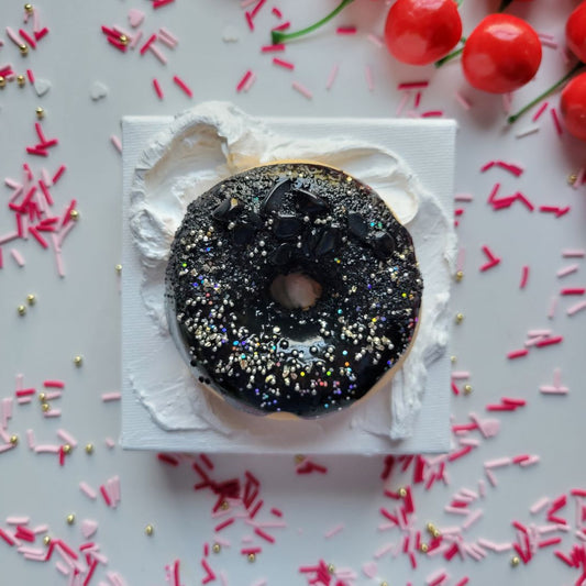 Obsidian Black Jelly, Donut Series by Courtney Mixed Studio