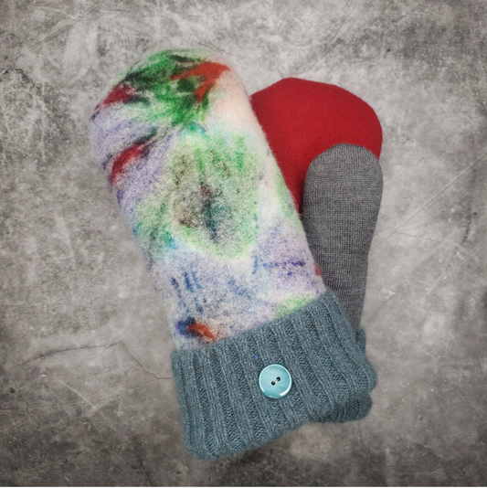 Tie-Dye Pure Wool Mitts by Cozy Mitts By Lorraine