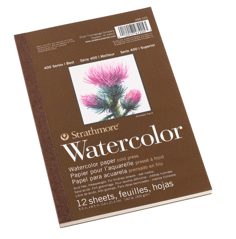 Bloc de papel para acuarela Strathmore serie 400 prensado en frío