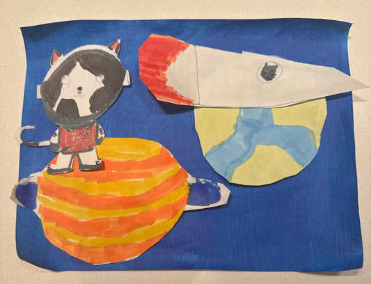 Space Kitty by Monroe - Kids Juried Art Show