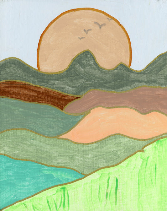 Sunset in the Hills by Earle - Kids Juried Art Show
