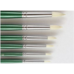 Series 117 HJ Short Hog Bristle Round Paint Brush - Size No 6