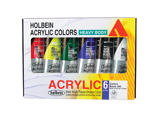 Ensemble de base acrylique Holbein de 6