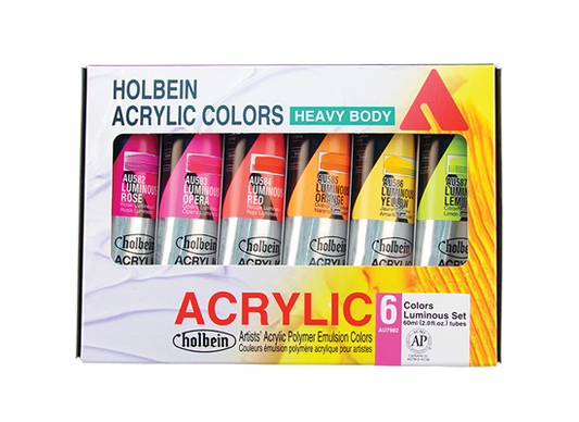 Holbein Acrylic Luminous Set of 6