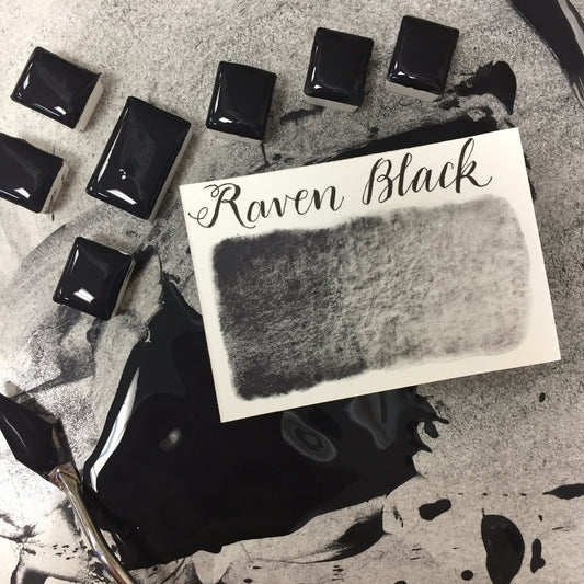 Stoneground - Raven Black (Pearlescent Colour - Half Pan)
