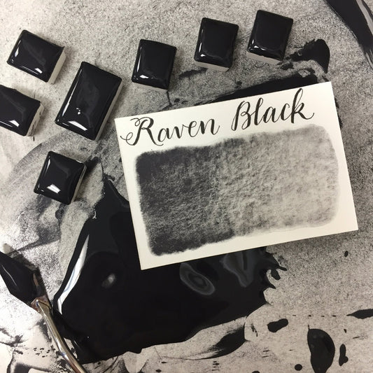 Stoneground - Raven Black (Pearlescent Colour - Half Pan)